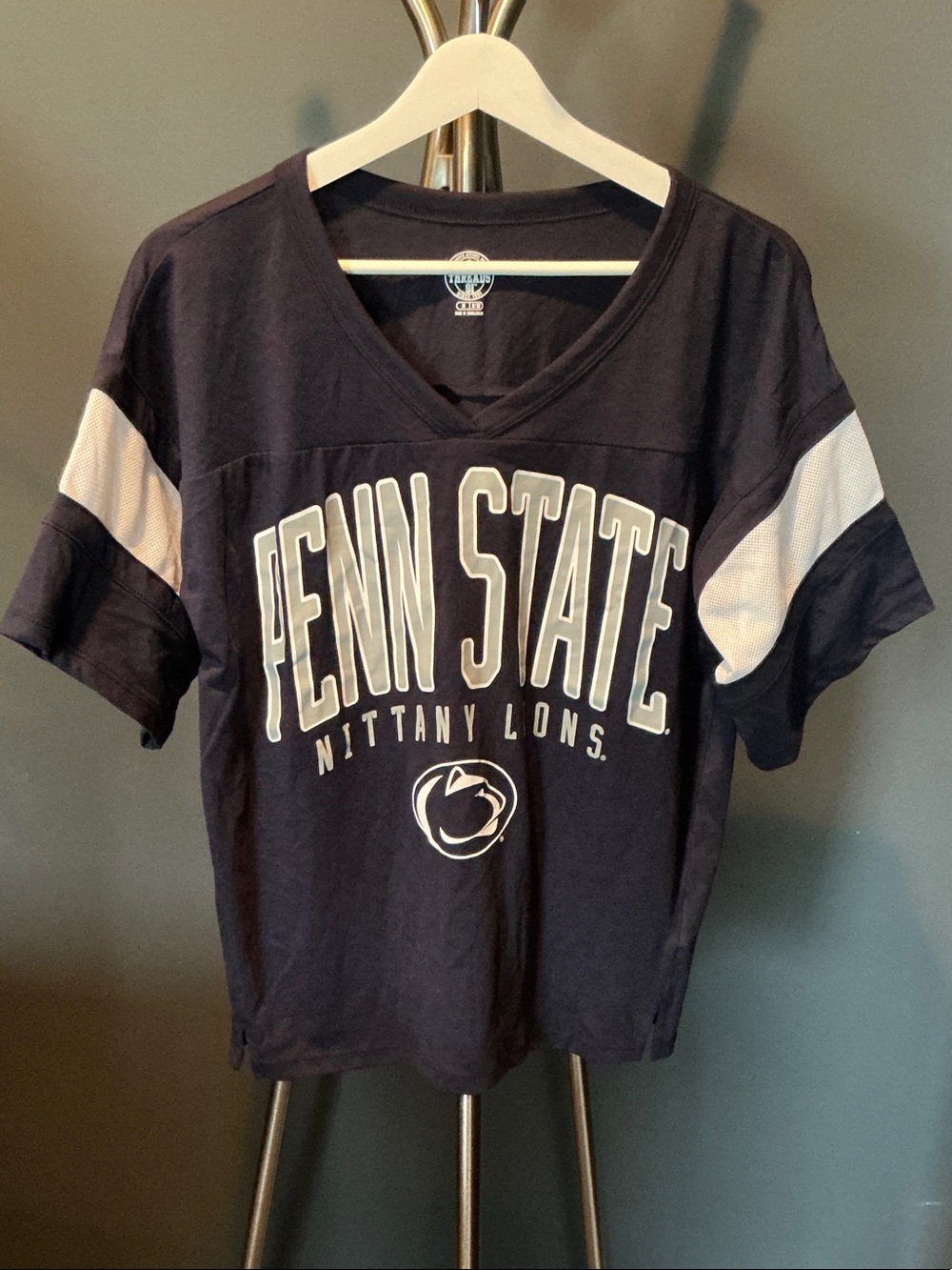 Penn State Navy and White Short Sleeve Tee